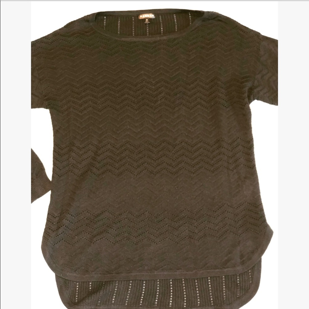 Black See Through Sweater M Medium
